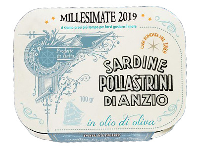 Sardinky v olivovém oleji SAPA Millesimate 100g Pollastrini